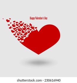 Valentine's Day Floating Heart and Love Background