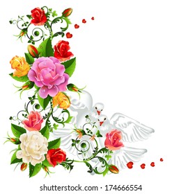 Valentine`s day  floral background
