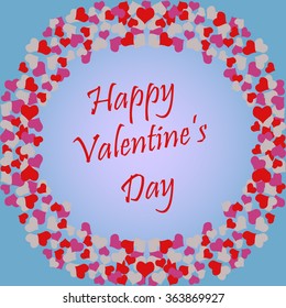 Valentine's day floral hearts vector background design