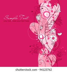 Valentines Day floral seamless background