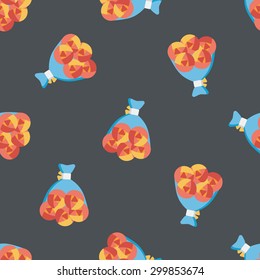 Valentine's Day flower flat icon,eps10 seamless pattern background