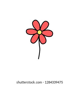 Valentine's Day, flower icon. Element of color Valentine's Day signs for mobile concept and web apps. Detailed Valentine's Day, flower icon can be used for web and mobile