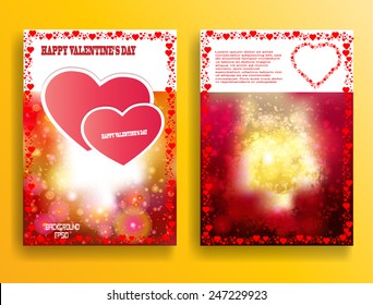 Valentines Day Flyer , Brochure , Cover or Invitation Card Design . 