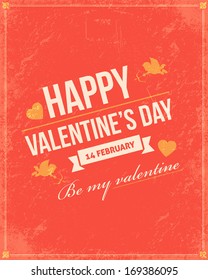 Valentine's Day Flyer Poster Vector Design Template