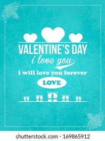 Valentine's Day Flyer Poster Vector Design Template