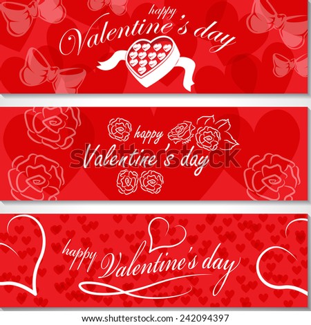 valentines day flyer template set vector stock vector royalty free valentines day flyer template
