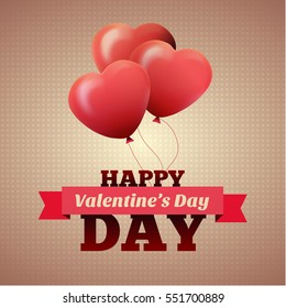 Valentines Day Flyer. Vector illustration