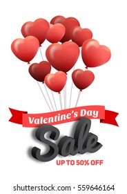 Valentines Day Flyer. Vector illustration