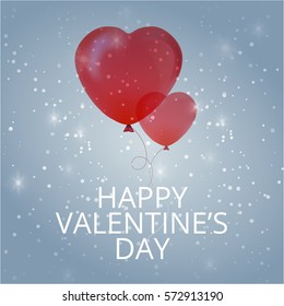 Valentines Day Flyer. Vector illustration