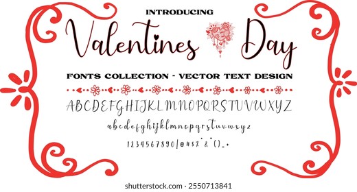 Valentines Day Font collection editable vector text design, Vector 