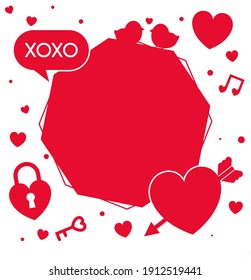 valentines day frame and background decoration