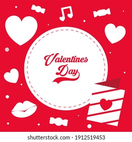 valentines day frame and background decoration