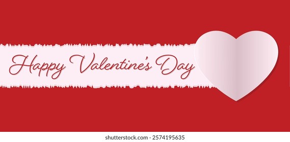 Valentine's day frame background with heart. Vector illustration. Wallpaper, flyers, invitations, posters, brochures, banners.