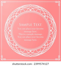 Valentine's day frame. Classy picture frame. Beautiful design decoration.