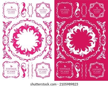 Valentine's day frame design. Luxurious and elegant decoration. antique. Vintage. gorgeous. Elegance.