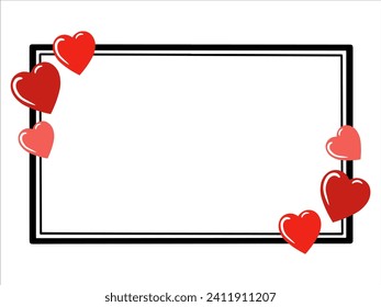 Valentines Day Frame Heart Background