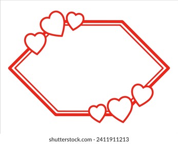 Fondo del corazón del marco de San Valentín