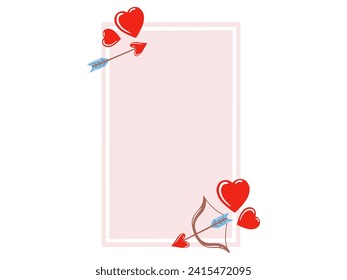 Fondo del corazón del marco de San Valentín