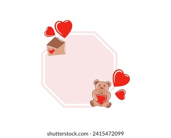 Valentines Day Frame Heart Background