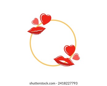 Fondo del corazón del marco de San Valentín