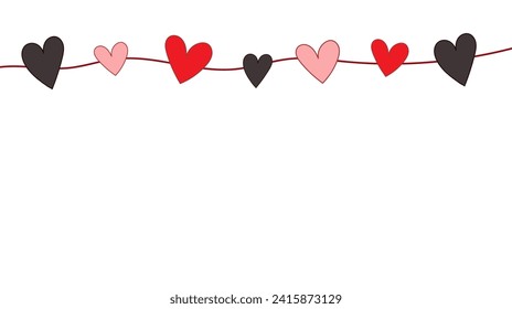 Valentine's Day frame with heart ornament. Valentine's Day decoration. Valentines day background.