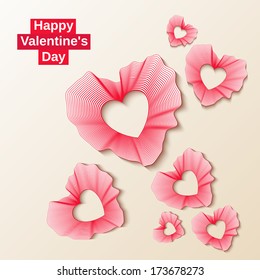 Valentine's Day a frame - hearts. Vector illustration