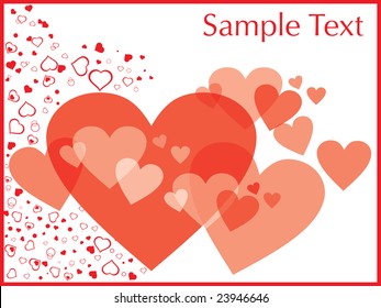 valentines day frame with many hearts, vector illustration