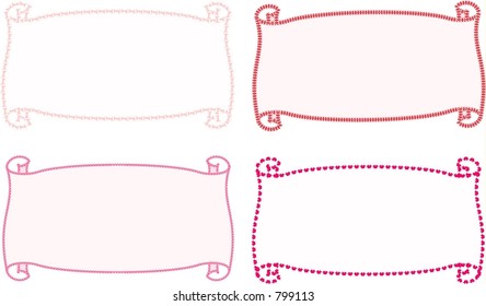 Valentine's Day Frames in editable brushes, Set 2