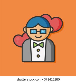 valentines day gentleman icon