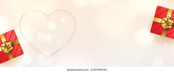 valentines day gift boxes with text space