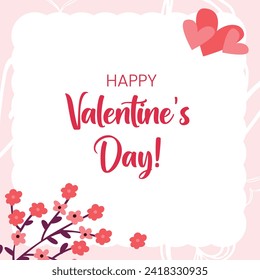 valentines day gift card and background design with heart shaped