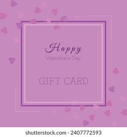 Valentine's day Gift card design. Valentine Background