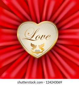 Valentine's day gift card. Vector illustration