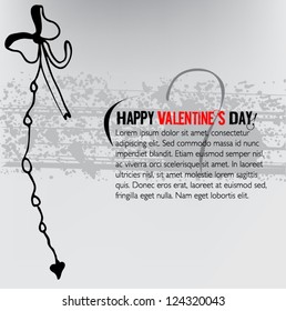 Valentine's day gift card - vector illustration