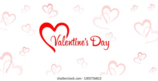 Valentines Day gift card. Vector design concept for you.