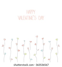 Valentines day gift card. Vector illustration. Can be used in web design, printed on fabric/paper, as a background, or as an element in a composition