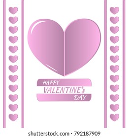 Valentine's day gift card. Vector illustration.