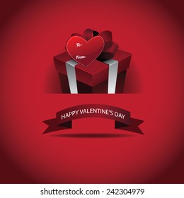 Valentine's Day gift design EPS 10 vector stock illustration