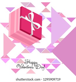 Valentine's Day, gift, greeting card, vector background