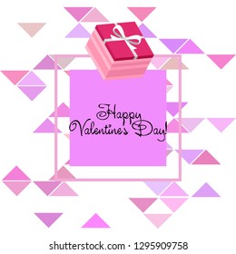 Valentine's Day, gift, greeting card, vector background