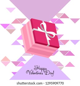 Valentine's Day, gift, greeting card, vector background