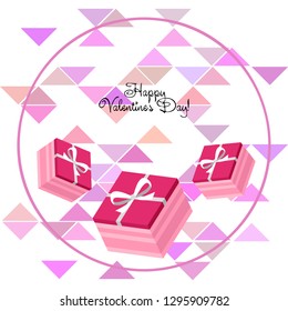 Valentine's Day, gift, greeting card, vector background