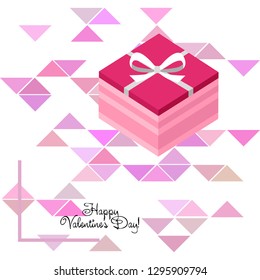 Valentine's Day, gift, greeting card, vector background