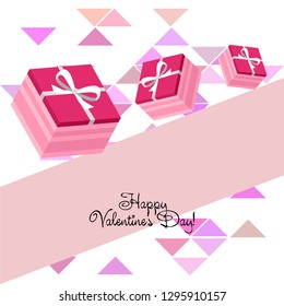 Valentine's Day, gift, greeting card, vector background