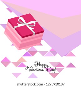 Valentine's Day, gift, greeting card, vector background