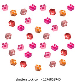 Valentine's Day, gift, greeting card, vector background