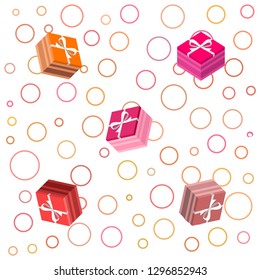 Valentine's Day, gift, greeting card, vector background