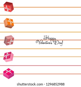Valentine's Day, gift, greeting card, vector background