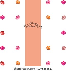 Valentine's Day, gift, greeting card, vector background