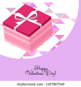 Valentine's Day, gift, greeting card, vector background